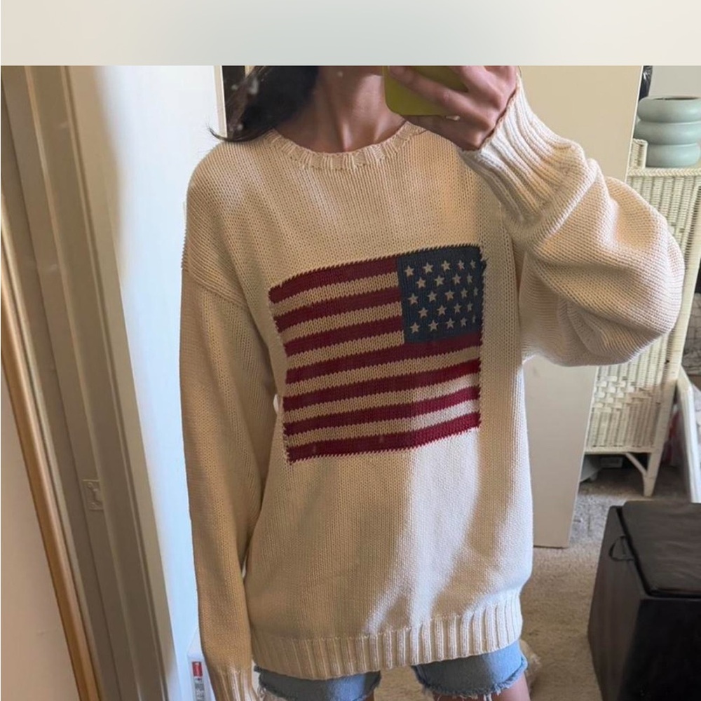 Vintage Ralph Lauren American flag sweater